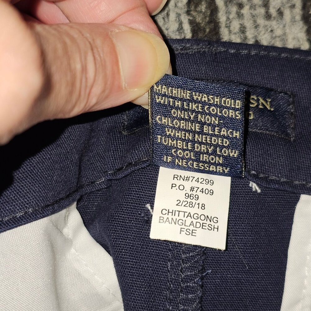 U.S. Polo Assn. Navy Blue Cotton-Blend Bermuda Shorts Size 3 Flat-Front With Poc - Picture 5 of 8